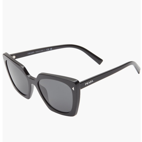 Prada PR23ZSF 54mm Square Sunglasses in Black NWT 377$ - Picture 5 of 16